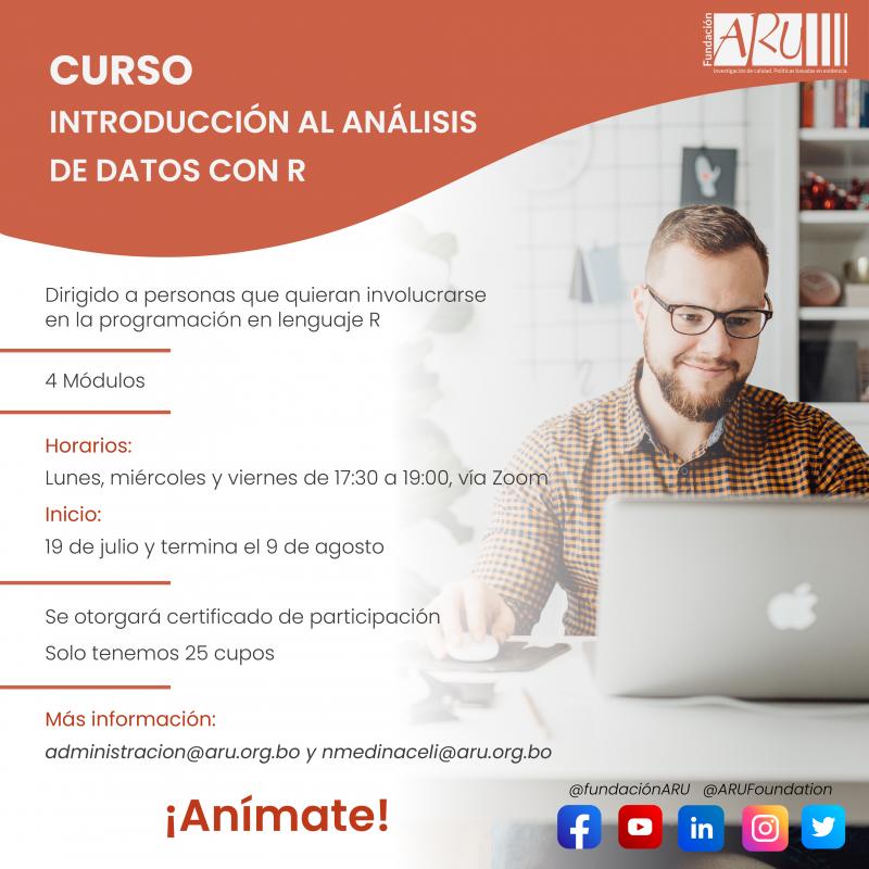 Fundación Aru lanza el curso virtual: «Introducción al análisis de datos con R»