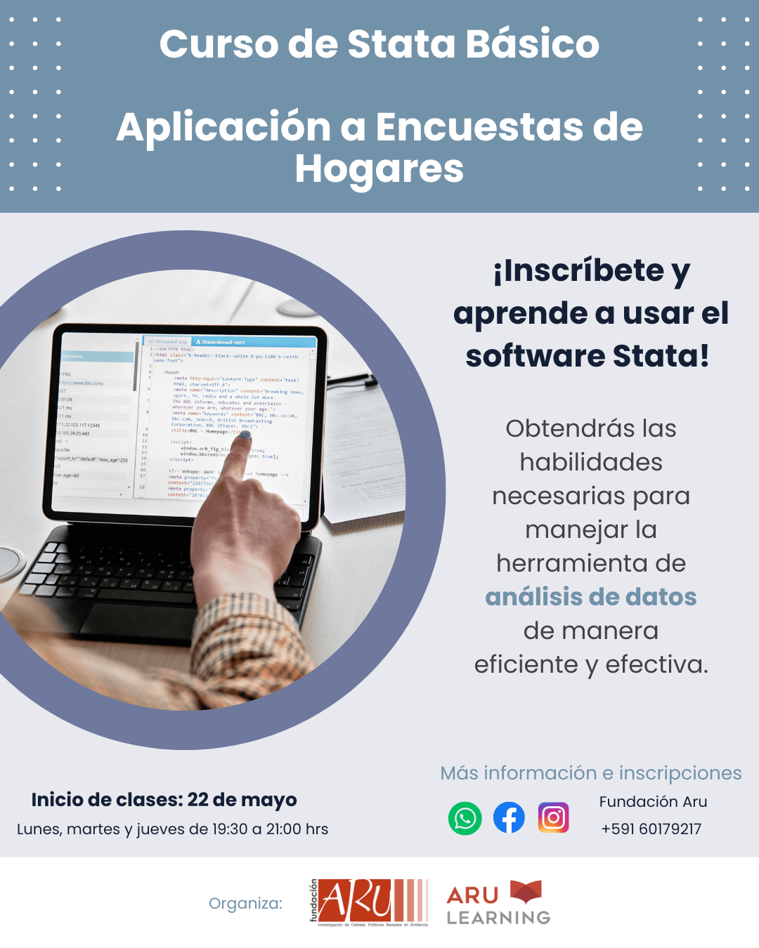 Fundación Aru lanza el curso básico en Stata